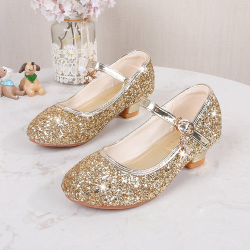 Mädchen Ballerina-Schuhe mit verstellbarem Riemen und Glitzer-Detail Drune