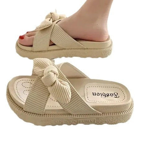 Damen luftige Sandalen mit dekorativem Schleifen-Design Drune