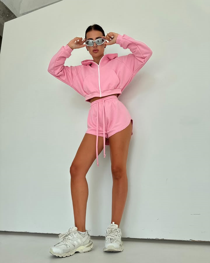 Damen Sportliches Zweiteiliges Set Drune
