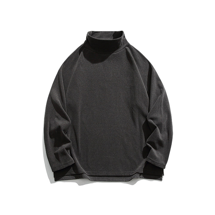 Unisex Oversize-Rollkragen-Sweatshirt aus weichem Baumwollmix mit Raglanärmeln Drune