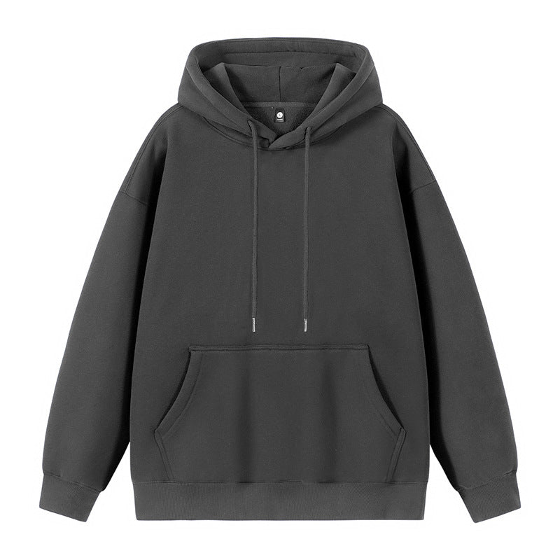Unisex Oversize-Kapuzenpullover mit Kängurutasche und überschnittener Schulter Drune