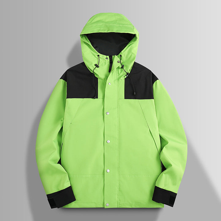 Herren Wasserfeste Softshelljacke mit Kapuze, verstellbaren Bündchen und verdeckter Druckknopfleiste Drune