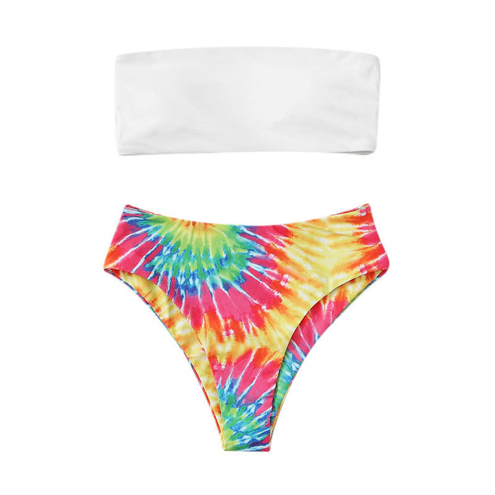 Damen Bandeau-Bikini-Set mit stylischem Batikdesign Drune