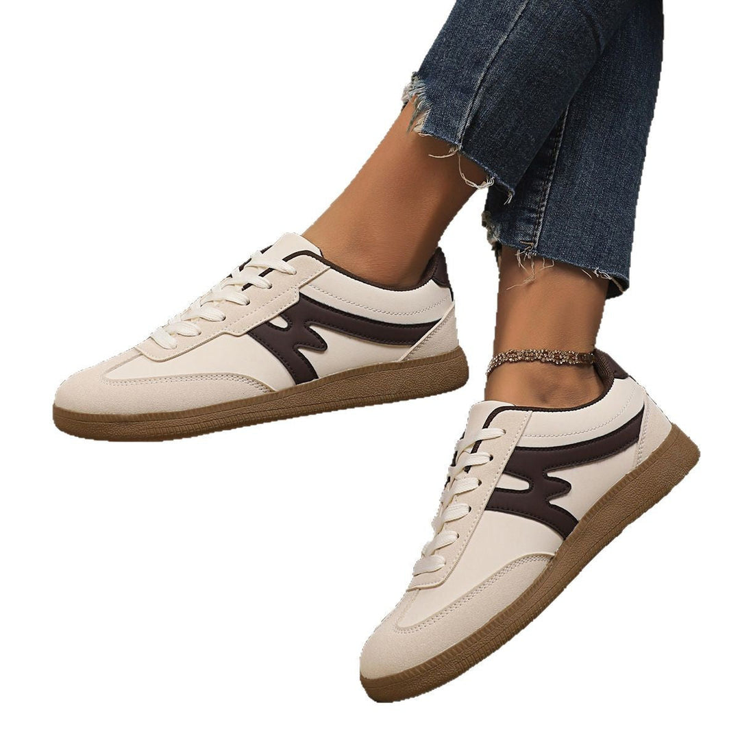 Damen Modische Freizeitsneaker mit atmungsaktiver Obermaterialstruktur und rutschfester Sohle Drune