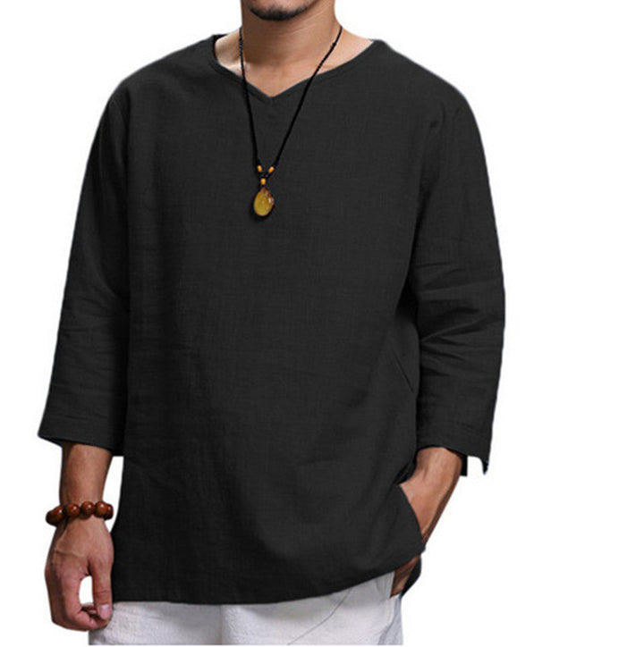 Herren Leichte Leinenbluse Drune