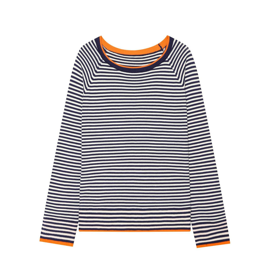 Damen Feiner Raglan-Pullover mit Rundhals und Lagenoptik Drune