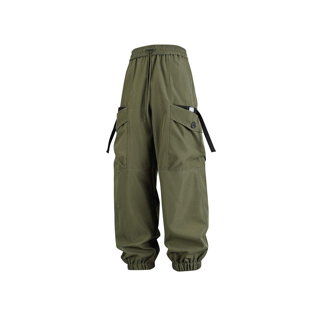 Unisex Weite Technical-Cargo-Jogginghose mit verstellbarem Tunnelzug, großen Klapptaschen und elastischem Knöchelabschluss Drune