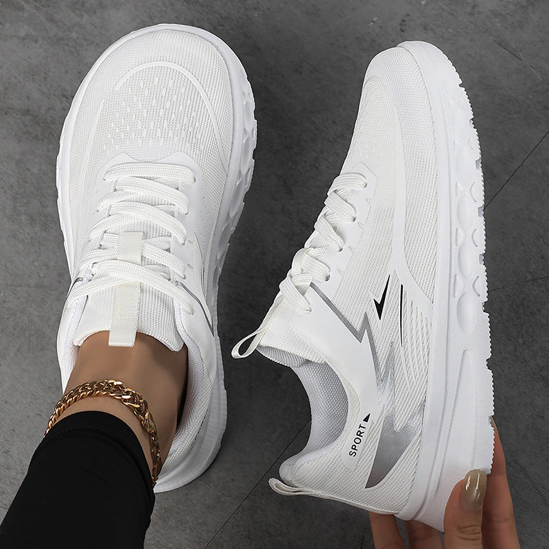Damen Sportlicher Mesh-Sneaker mit gepolsterter Fersenstütze und griffiger Profilsohle Drune