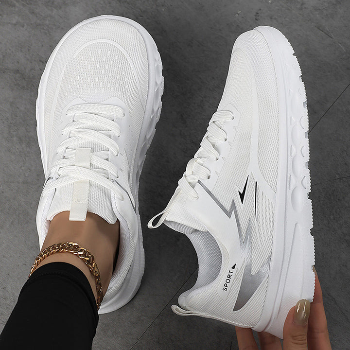 Damen Sportlicher Mesh-Sneaker mit gepolsterter Fersenstütze und griffiger Profilsohle Drune