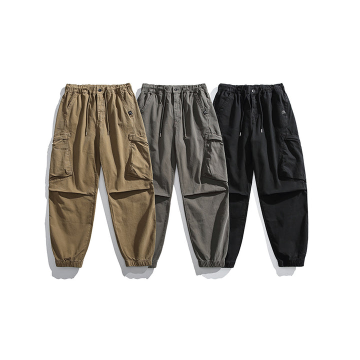 Herren Loose‑Fit Utility‑Cargohose mit Tunnelzugbund, Kniepaneelen und großen Klappentaschen Drune