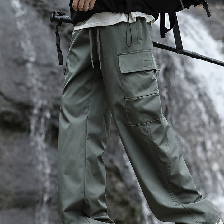 Herren Oversized Outdoor‑Cargohose mit Zugbund, großen Klapp‑ und Utility‑Taschen Drune
