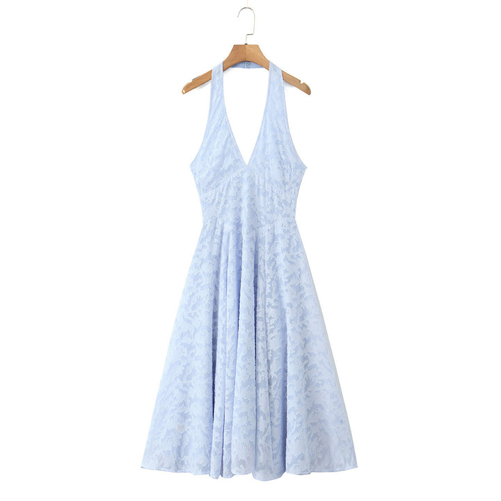 Damen elegantes Halterkleid Drune