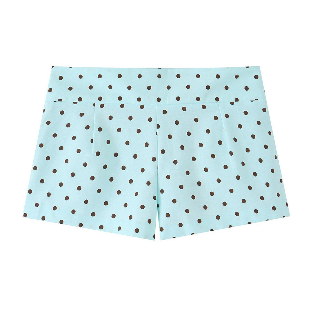 Damen Bluse mit Stehkragen, Taillengürtel und Brusttaschen Drune