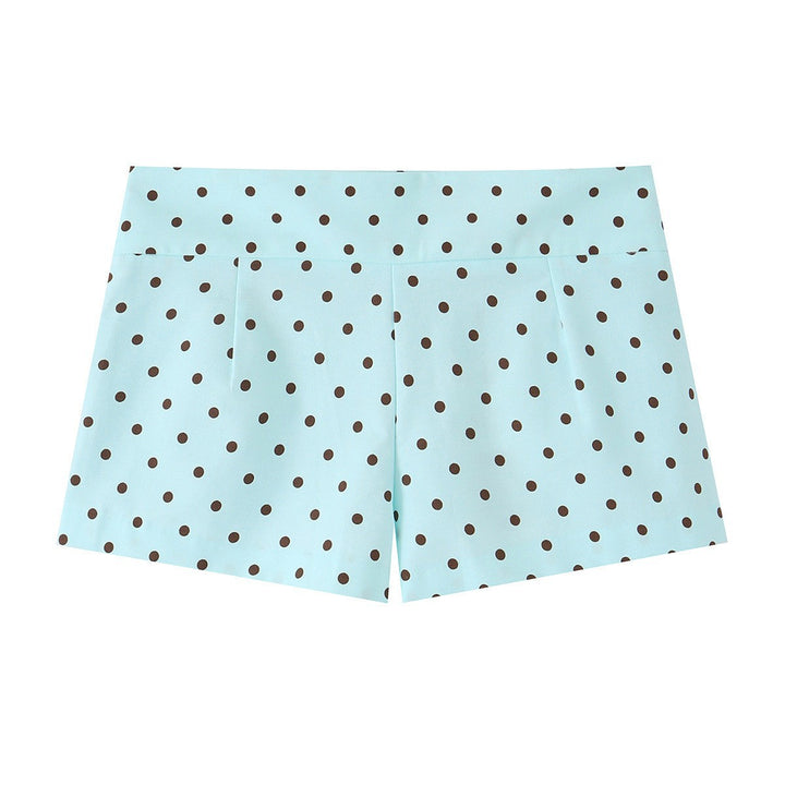 Damen Bluse mit Stehkragen, Taillengürtel und Brusttaschen Drune