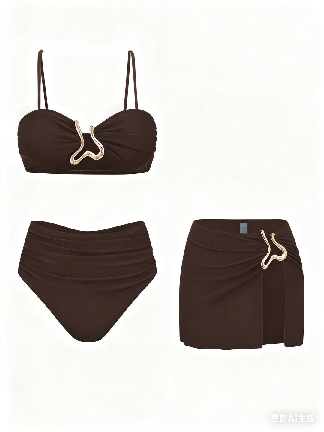 Damen Bikiniset mit elegantem Wickelrock und modischem Design Drune