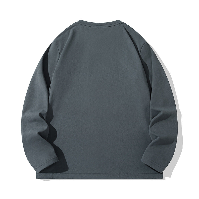 Unisex Oversize Langarm‑Sweatshirt mit Brustreißverschlusstasche und Rundhalsausschnitt Drune