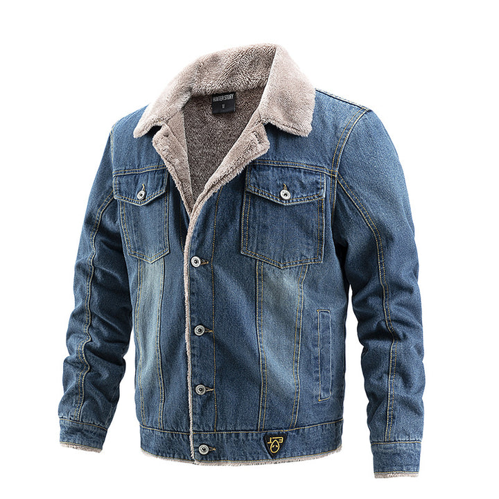 Herren Übergangsjacke mit angeschnittenem Fellkragen Drune