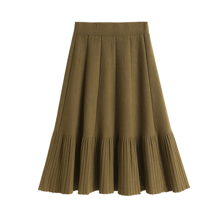 Damen Plissierter Maxi-Rock mit stylishen Falten Drune