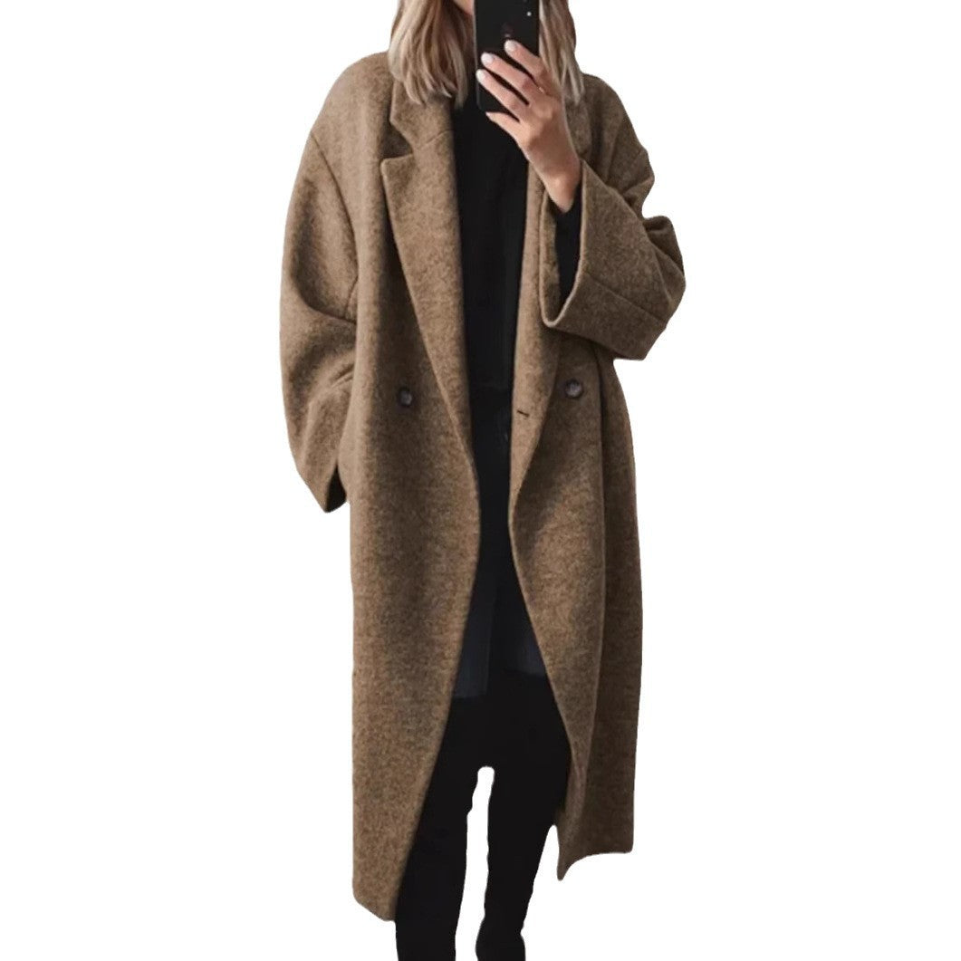 Damen Oversized Wollmantel Drune