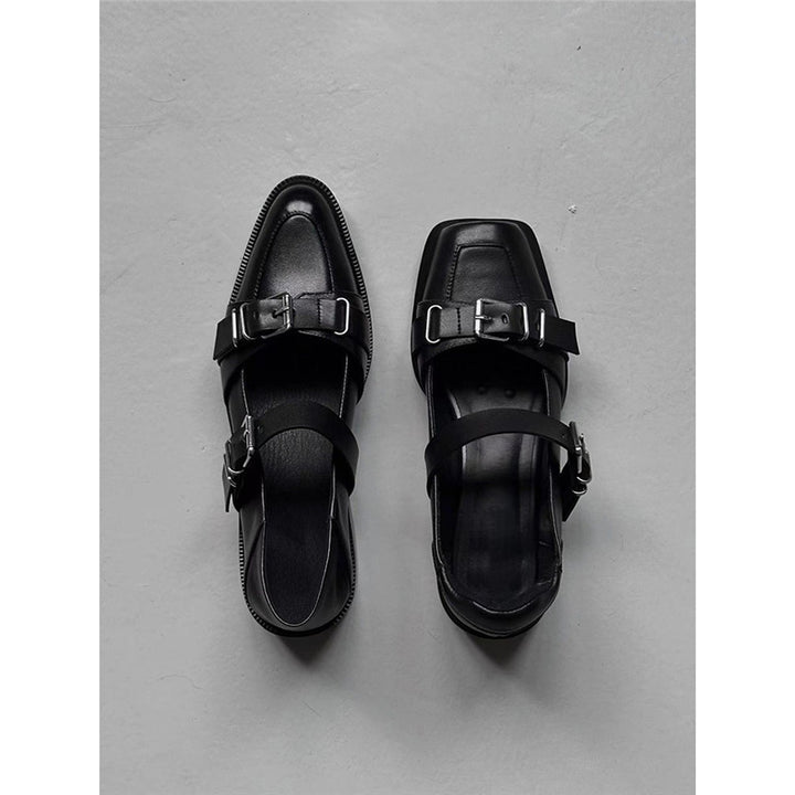 Damen Schnallen‑Monkstrap Slipper mit niedrigem Blockabsatz Drune