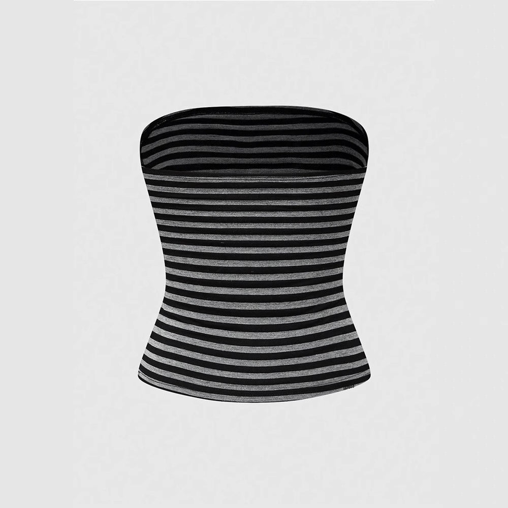 Damen Strapless Oberteil mit auffälligem Grafikdesign Drune