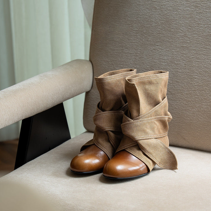 Damen Modische und elegante Softboots Drune