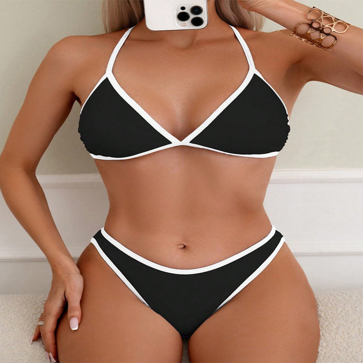 Damen Triangel-Bikini mit zartem Kontrastsaum Drune