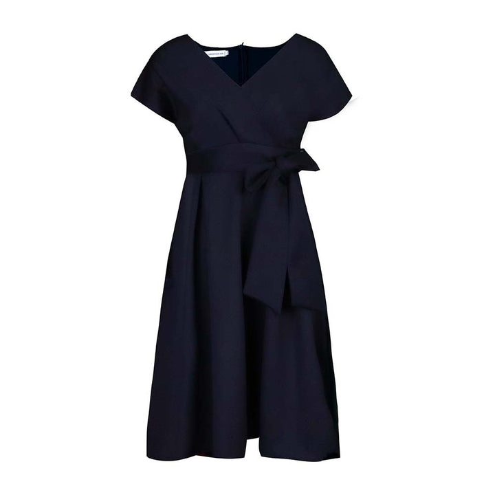 Damen Wickelkleid mit elegantem Schnitt und dekorativem Taillengürtel Drune