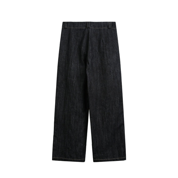 Damen Hochtaillierte Denim‑Culotte im Workwear‑Look mit weitem Bein und verdeckten Eingrifftaschen Drune