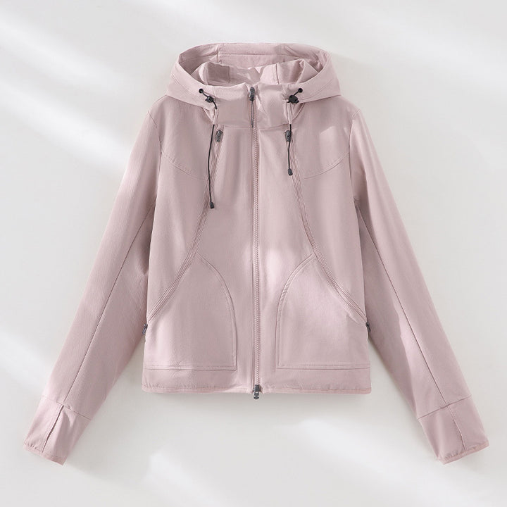 Damen Kapuzen-Softshelljacke mit Zwei-Wege-Reißverschluss und ergonomischer Schnitt Drune