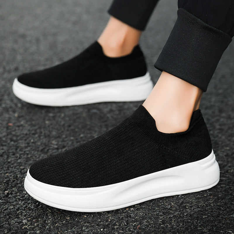 Unisex nan atmungsaktiver Strick-Freizeitschuh mit sockenähnlichem Schaft und rutschfester Laufsohle Drune
