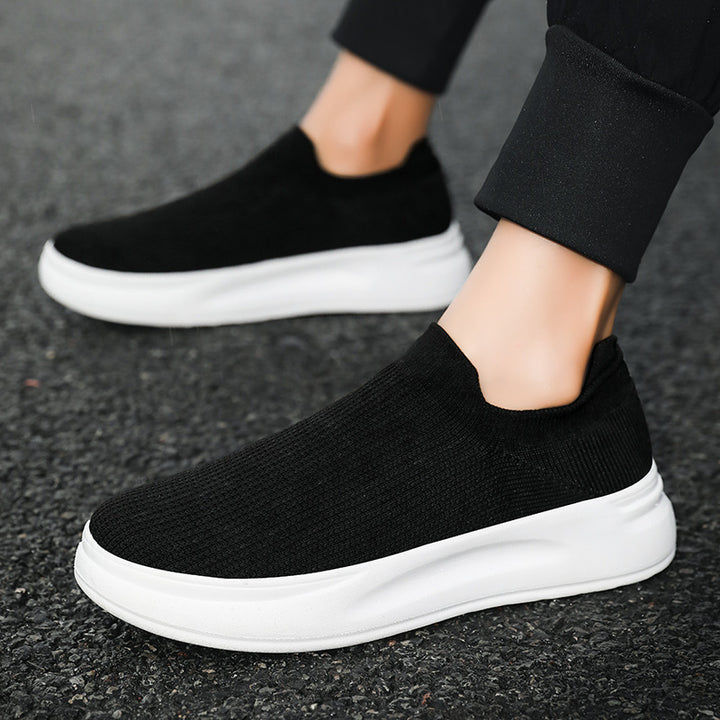 Unisex nan atmungsaktiver Strick-Freizeitschuh mit sockenähnlichem Schaft und rutschfester Laufsohle Drune