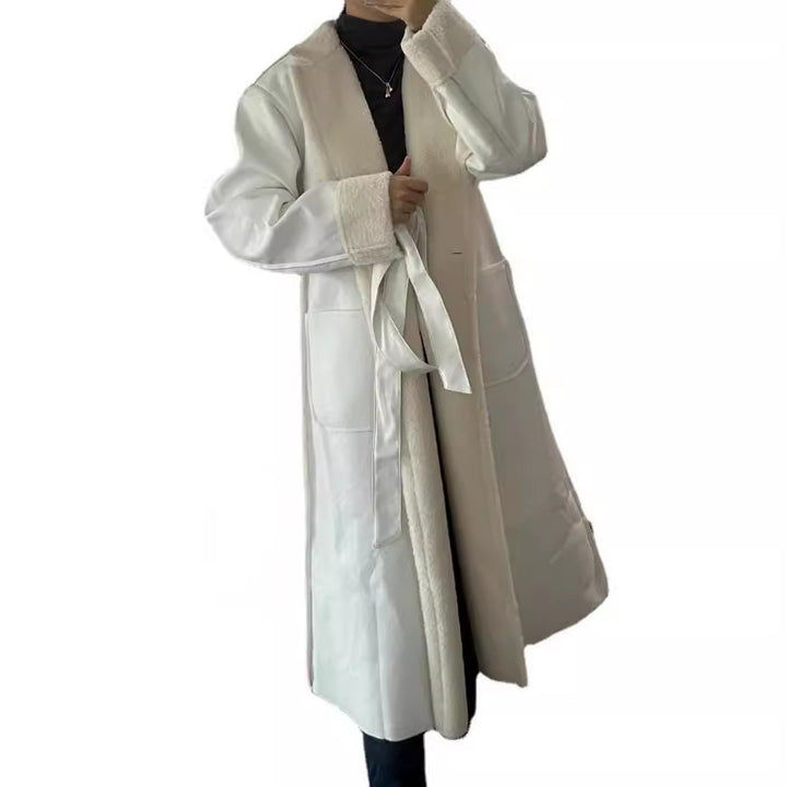 Damen Modischer Wintermantel mit Teddy-Futter Drune