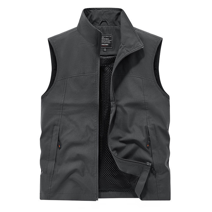 Herren Softshell-Weste mit Mesh-Innenfutter, windabweisend & Reißverschlusstaschen Drune