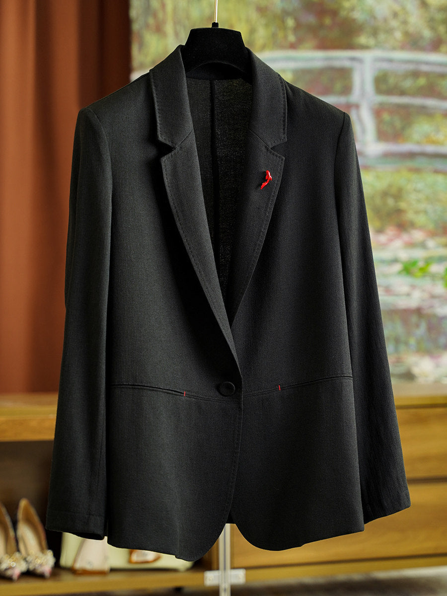 Damen Eleganter Leinenblazer Drune