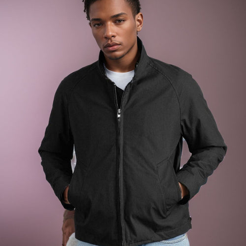 Herren lässige Übergangsjacke mit Stehkragen und praktischen Taschen Drune