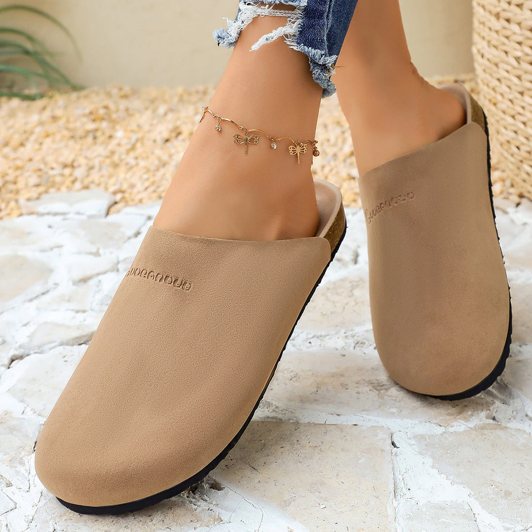 Damen Bequeme Clogs aus weichem Wildleder mit anatomisch geformtem Fußbett Drune