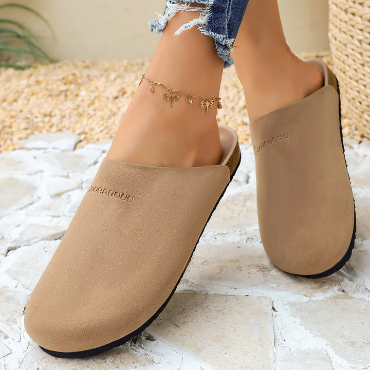 Damen Bequeme Clogs aus weichem Wildleder mit anatomisch geformtem Fußbett Drune