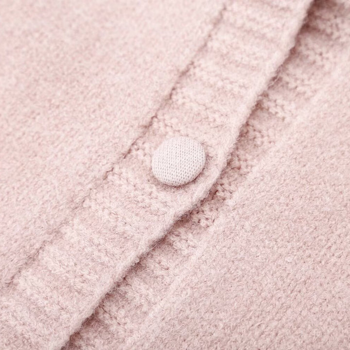 Damen Feinstrick-Cardigan mit Kapuze, Knopfleiste und gehäkelter Borte Drune
