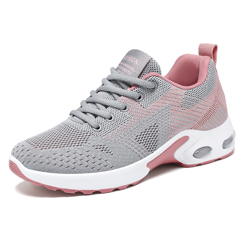 Damen nan sportive Strick-Sneaker mit stoßdämpfender Air-Unit, ergonomischer Komfortsohle und elastischer Schnürung Drune