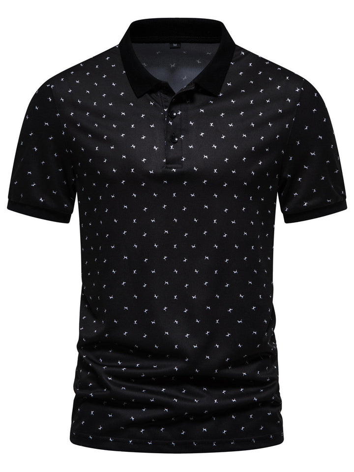 Herren Poloshirt mit modernem Muster und atmungsaktiven Eigenschaften Drune