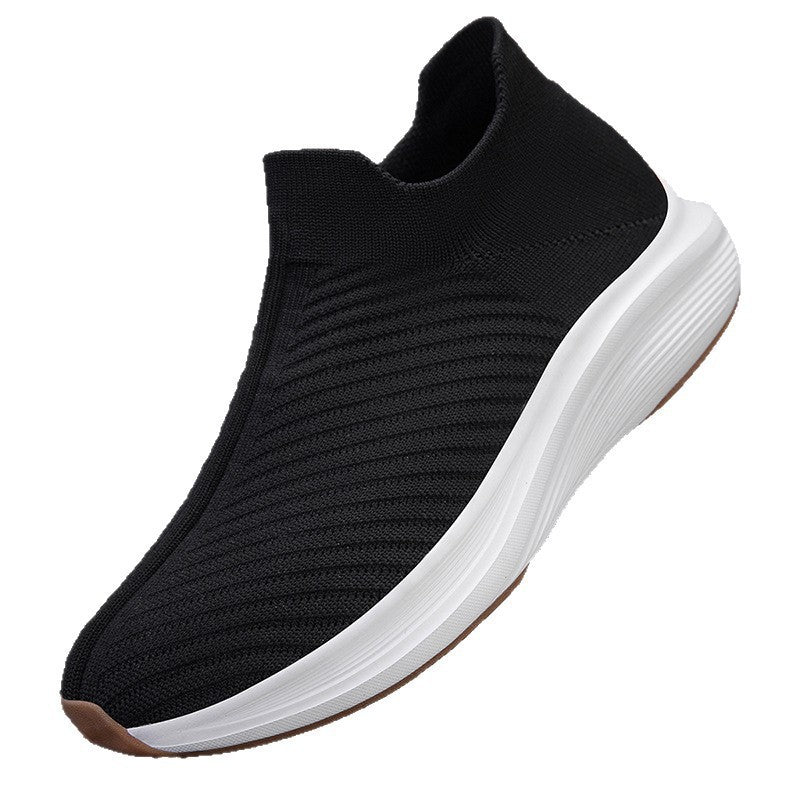 Damen Atmungsaktive Slip-On Strick-Sneakers mit sockenähnlichem Schaft Drune