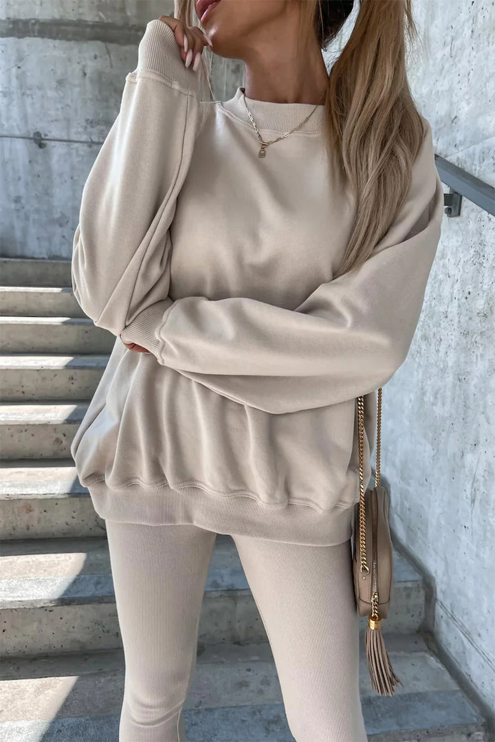 Damen lässiges Sweatshirt und Leggings-Set Drune