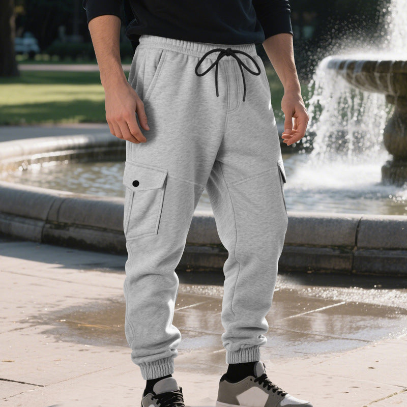 Herren Funktionale Cargo-Jogginghose mit Tunnelzug, Sicherheits-Flap-Taschen und elastischem Knöchelbündchen Drune