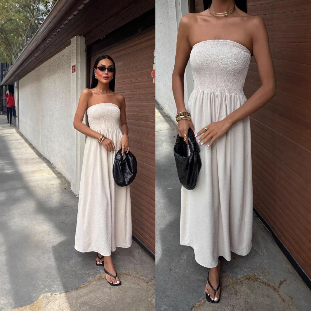 Damen Trägerloses Maxikleid Drune