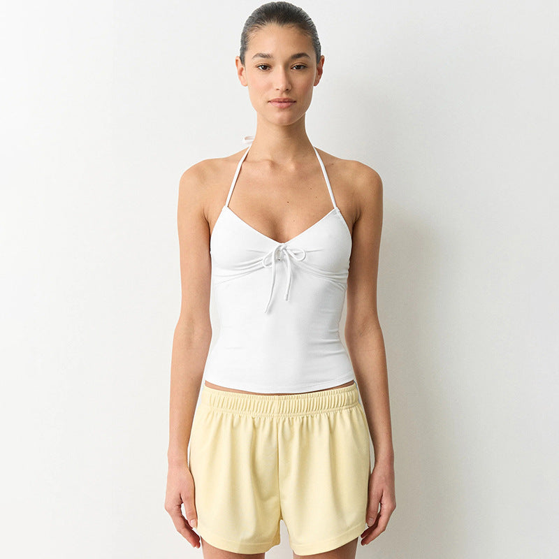 Damen Sportliches Bikinitop mit verstellbaren Trägern und dekorativem Knoten Drune