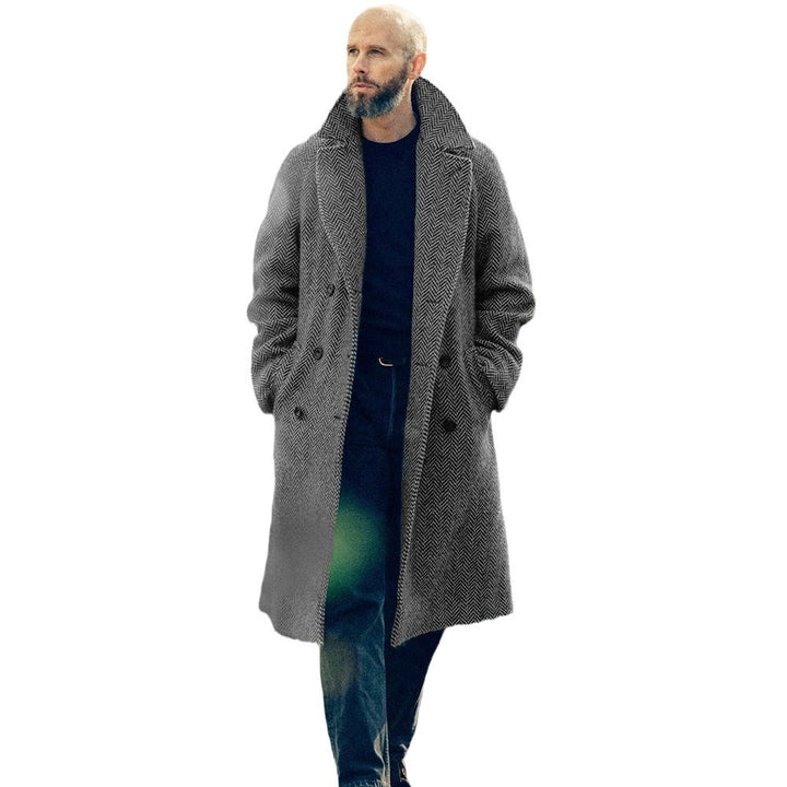 Herren eleganter Dufflecoat mit modernen Details und praktischen Taschen Drune
