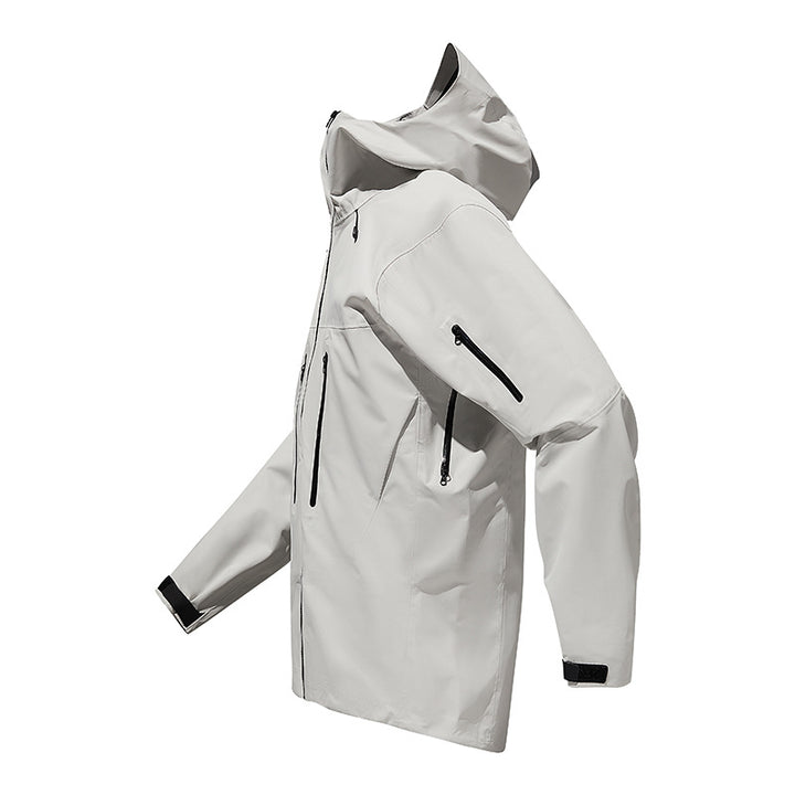 Herren Technische wasserdichte Softshell-Regenjacke mit verschweißten Nähten und vertikalen Brusttaschen Drune