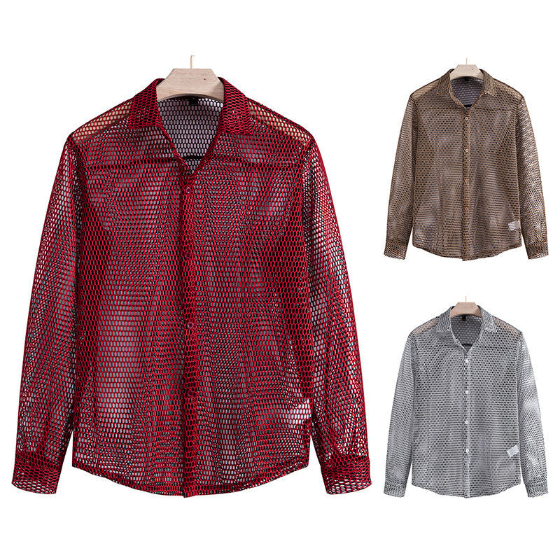 Herren Mesh-Hemd aus hochwertigem Material mit innovativem Design Drune