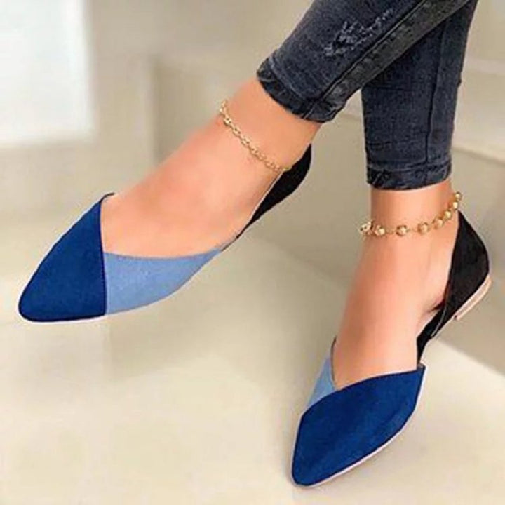 Damen Ballerinas im modernen Farbblockdesign Drune